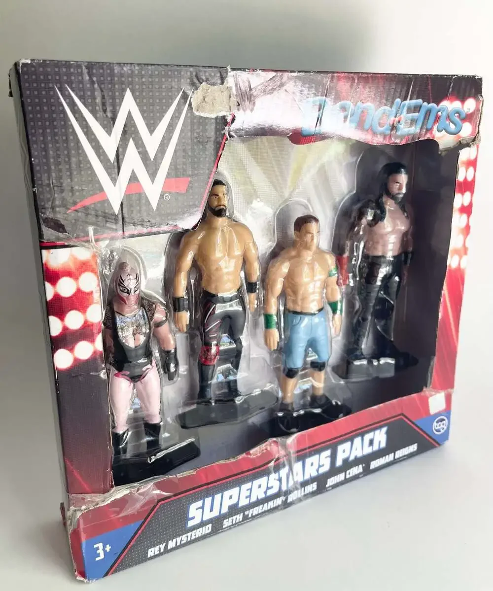 TCG Toys WWE Superstars 4 Character Pack Bend-Ems Action Figures